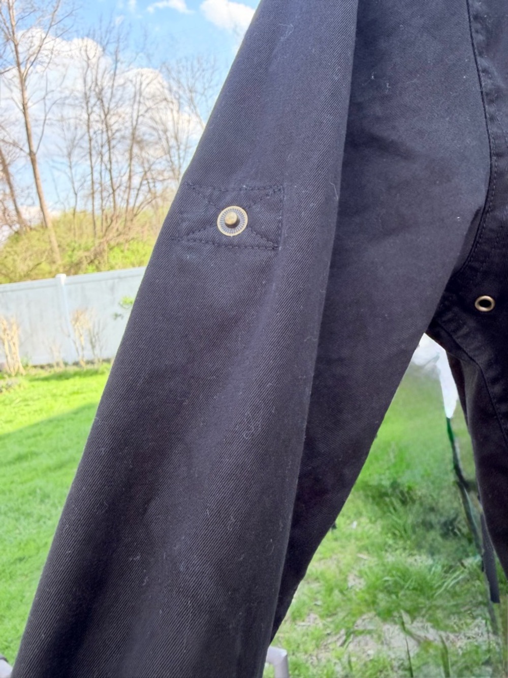 Ralph Lauren Black Utility Button-Down Shirt with Brass Snaps - Picture 14 of 16